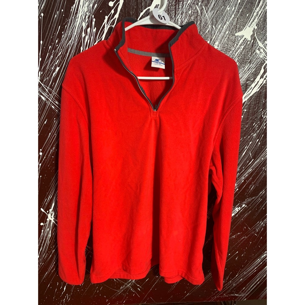 Starter Womens Red Rover Fleece Quarter Zip Pullover Sweater RM44401 Size M